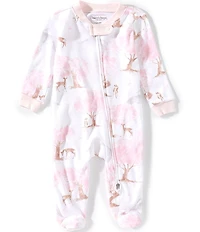 Burt's Bees Baby Girls Organic Cotton Cherry Blossom Footie Sleep & Play Footed