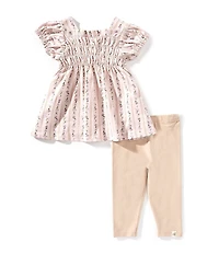 Burt's Bees Baby Girls Farmhouse Floral Tunic & Legging Pants Set
