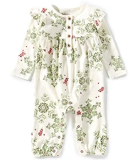 Burt's Bees Baby Girls Long-Sleeve Holiday-Inspired Coverall