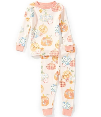 Burt's Bees Baby Girls Prettiest Pumpkins Long Sleeve Pajama Top & Matching Pajama Pants Set