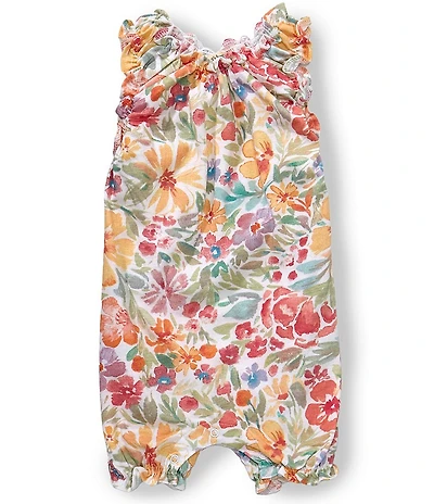 Burt's Bees Baby Girls Organic Cotton Blossom Bubble Romper