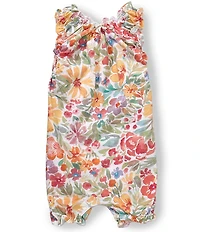 Burt's Bees Baby Girls Organic Cotton Blossom Bubble Romper