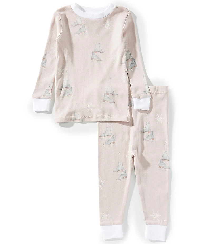Burt's Bees Baby Girls Organic Cotton Ice Skates Footed Sleep & Play Pajama Set