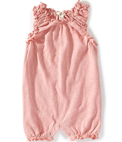 Burt's Bees Baby Girls Organic Cotton Sleeveless Chunky Slub Romper