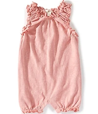 Burt's Bees Baby Girls Organic Cotton Sleeveless Chunky Slub Romper