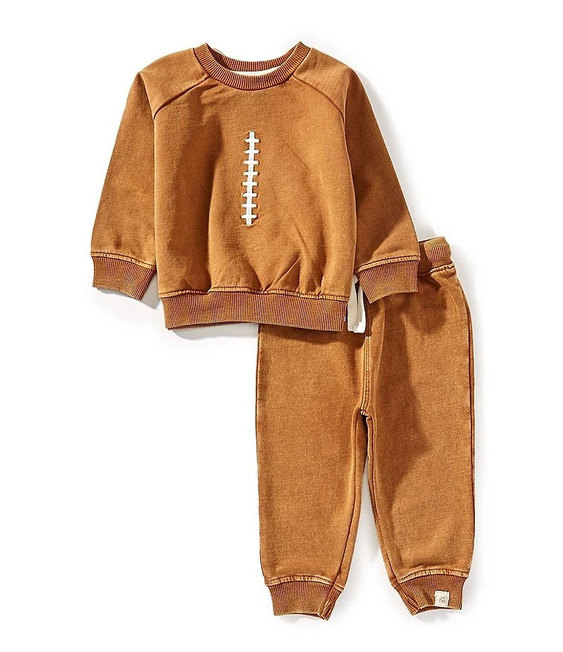 Burt's Bees Baby Organic Cotton Acid Wash Football Sweatshirt & Pants Set
