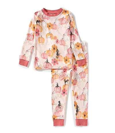 Burt's Bees Little Girls Magical Pumpkin Organic Cotton Top & Pajama Pants Set