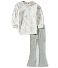 Burt's Bees Little Girls Pretty Pine Sweatshirt & Legging Set