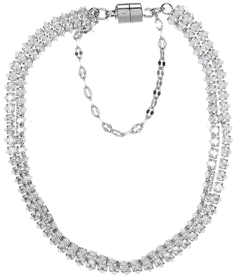 C by Cezanne CZ 2 Row Tennis Line Bracelet