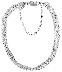 C by Cezanne CZ 2 Row Tennis Line Bracelet