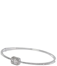 C by Cezanne CZ Deco Trim Cuff Bracelet