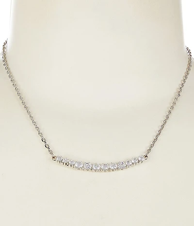 C by Cezanne CZ Frontal Bar Collar Necklace