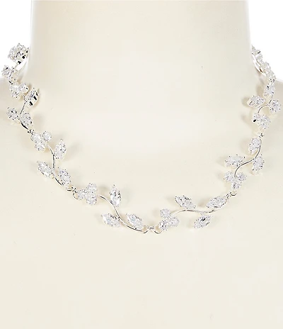 C by Cezanne CZ Vine Cherry Collar Necklace