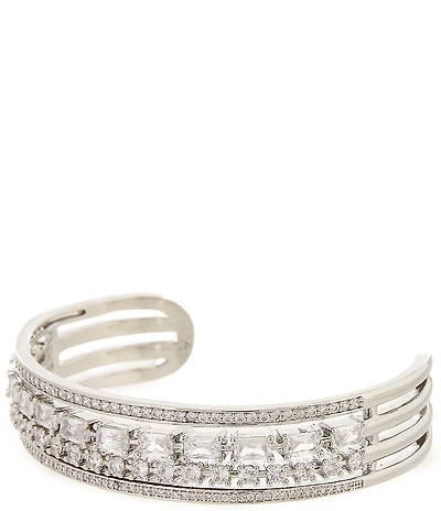 C by Cezanne Multi Row CZ Line Bracelet