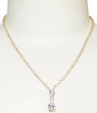 C by Cezanne Tennis Teardrop Y Necklace