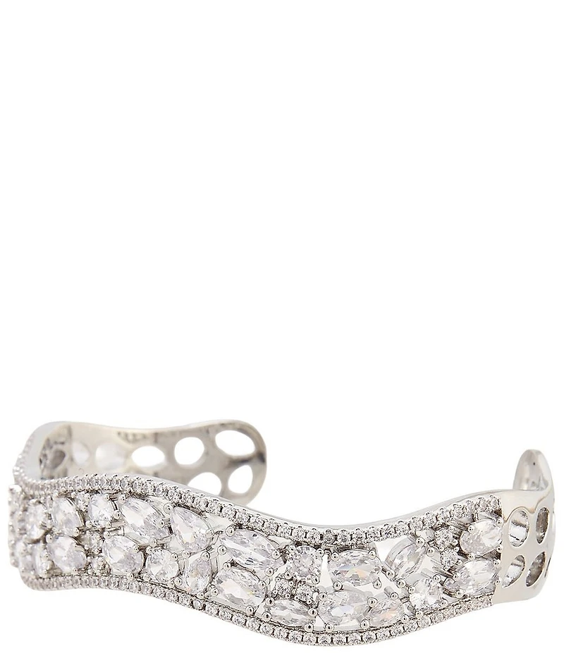 C by Cezanne Wavy Stone Cuff Bracelet