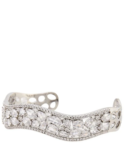C by Cezanne Wavy Stone Cuff Bracelet