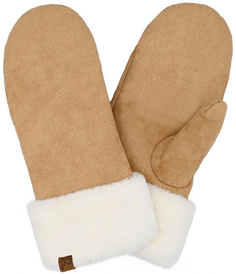 C.C. BEANIES Faux Fur Cuffed Mittens