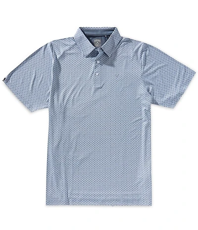 Callaway Big & Tall Allover Chevron Print Short Sleeve Polo Shirt
