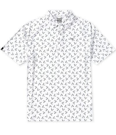Callaway Chevron Printed Short Sleeve Golf Polo Shirt