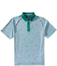Callaway Short Sleeve Azalea Gingham Print Golf Polo Shirt
