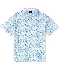 Callaway Short Sleeve Nautical Print Golf Polo Shirt