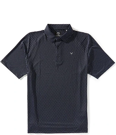 Callaway Short Sleeve Trademark Golf Print Polo Shirt