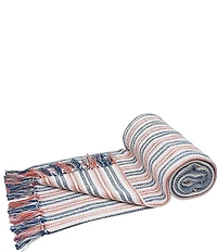 carol & frank Southwestern Stripe Tassel Cotton Chenille Hugo Throw Blanket
