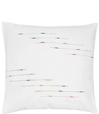 carol & frank Raina Ombre Rainbow Slub Yarn Embroidered Euro Sham