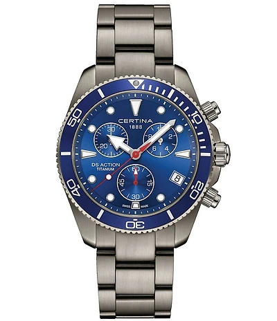 Certina Men's DS Action Quartz Chronograph Titanium Bracelet Watch