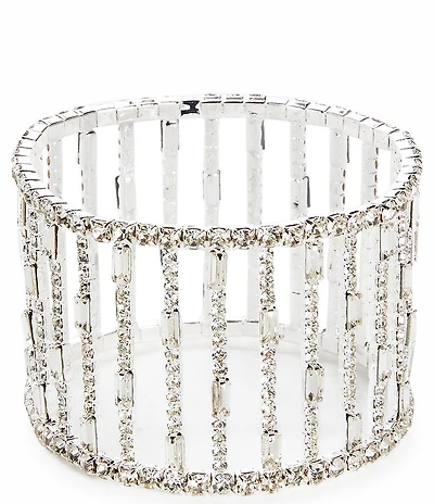 Cezanne Baguette Accent Statement Stretch Bracelet