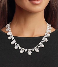 Cezanne Charlotte Pearl Lace Rhinestone Necklace