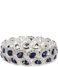 Cezanne Cluster Navette Stone Crystal Strech Bracelet