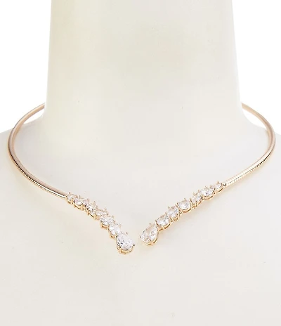 Cezanne Crystal CZ Graduating Multi Stone Collar Necklace