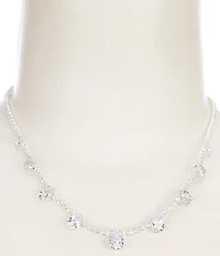 Cezanne Crystal CZ Rhinestone Teardrop Stone Collar Necklace