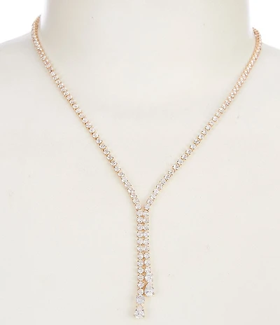 Cezanne Crystal CZ Rhinestone Y Necklace