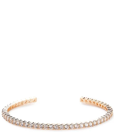 Cezanne Crystal CZ Stone Delicate Cuff Bracelet