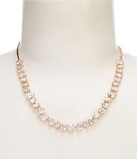 Cezanne Rhinestone Multi Shape Frontal Short Collar Necklace