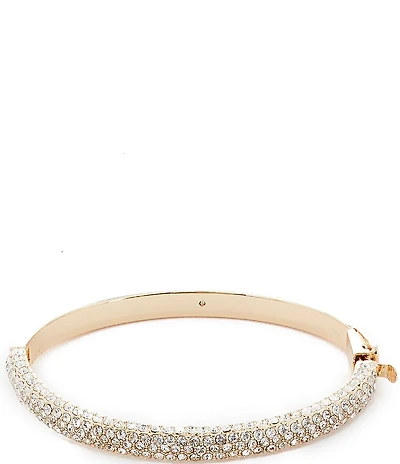 Cezanne Crystal Pave Bar Hinge Bangle Bracelet