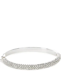 Cezanne Crystal Pave Stone Bar Hinge Bracelet