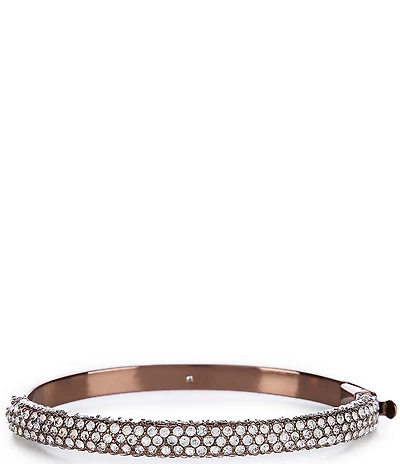 Cezanne Crystal Pave Stone Bar Hinge Bangle Bracelet