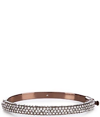 Cezanne Crystal Pave Stone Bar Hinge Bangle Bracelet