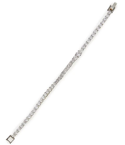 Cezanne Crystal Round Stone Line Bracelet