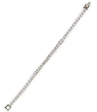 Cezanne Crystal Round Stone Line Bracelet