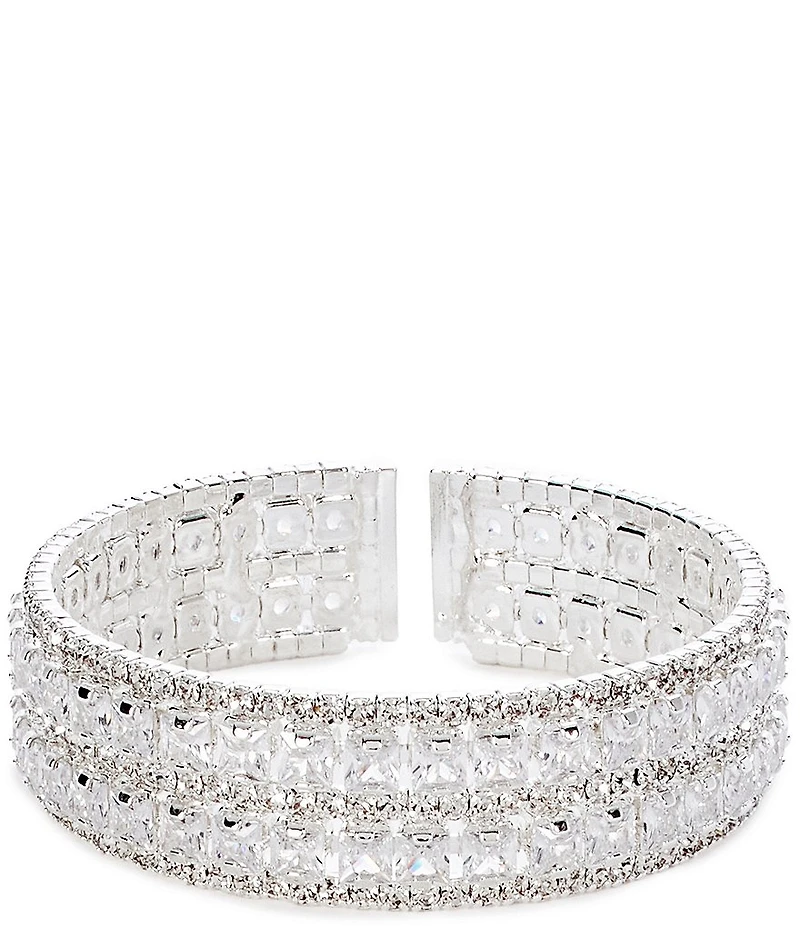 Cezanne CZ Crystal Cuff Bracelet