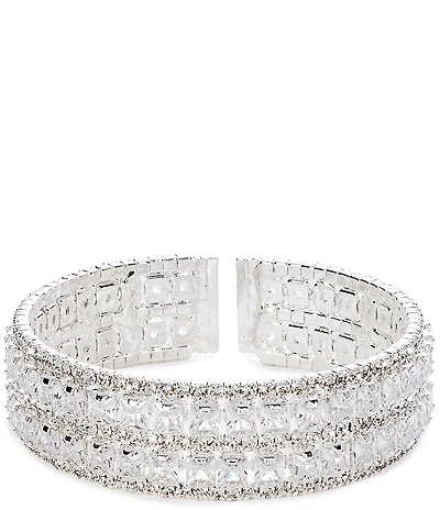 Cezanne CZ Crystal Cuff Bracelet