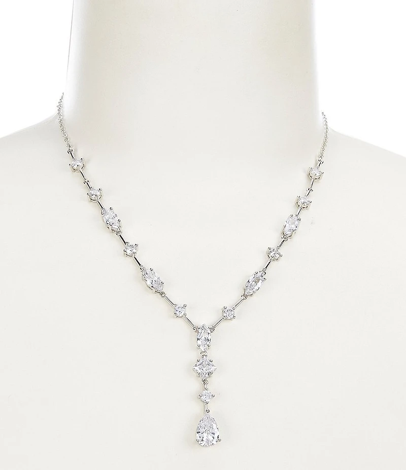 Cezanne CZ Stone Crystal Mix Statement Y-Necklace