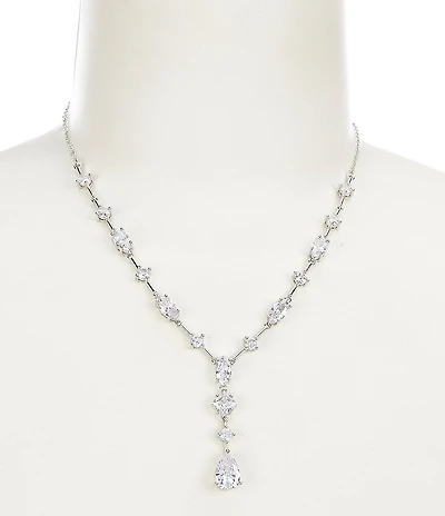 Cezanne CZ Stone Crystal Mix Statement Y-Necklace