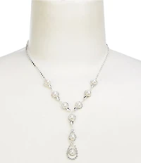 Cezanne Daisy Pearl Halo Link Y-Necklace