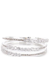 Cezanne Floating Rows Crystal Cuff Bracelet